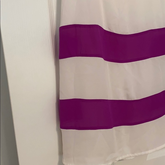 Cross Back Magenta Color Block Tank- S - Picture 2 of 5